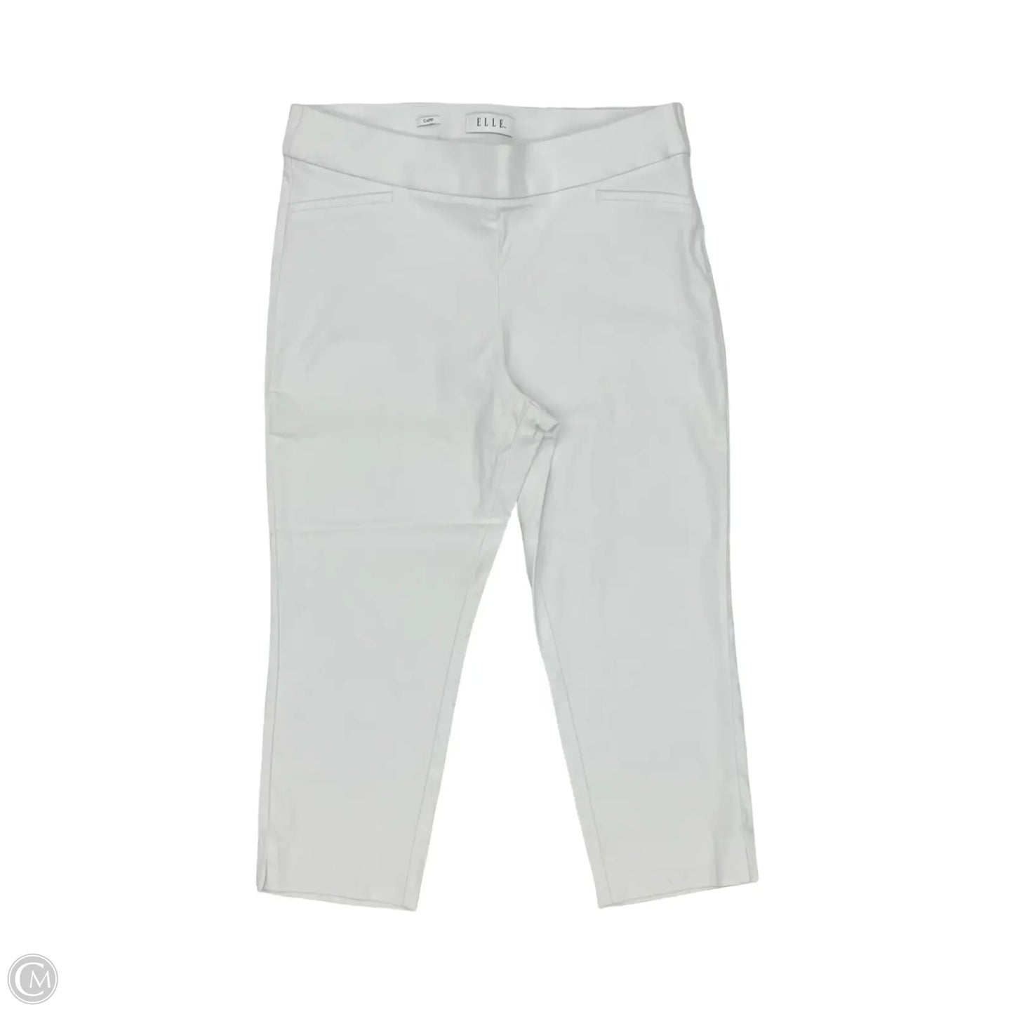 Pants Cropped By Elle In White, Size: Xl