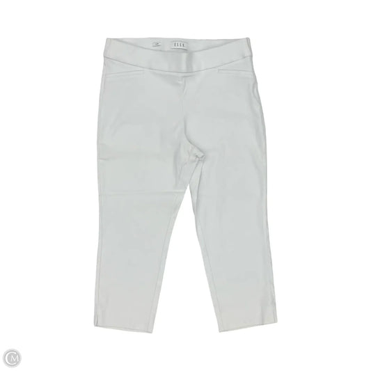 Pants Cropped By Elle In White, Size: Xl