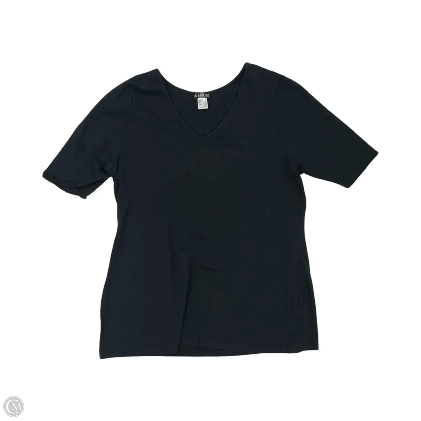 Top Short Sleeve Basic By Venus In Black, Size: 2x