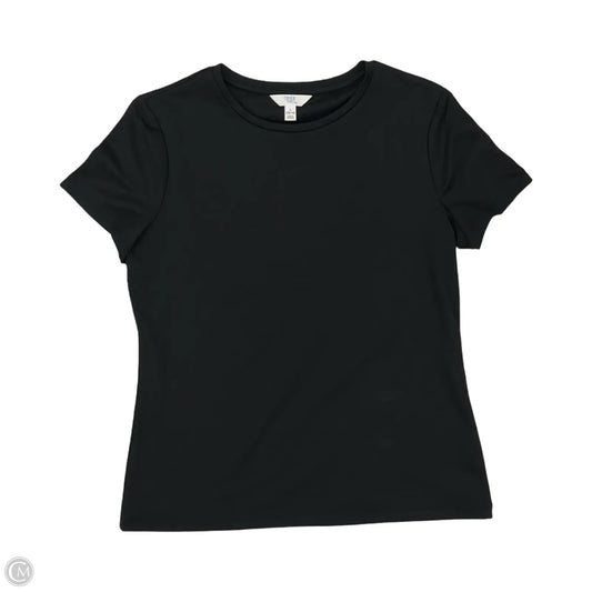 Top Short Sleeve By Time And Tru In Black, Size: L