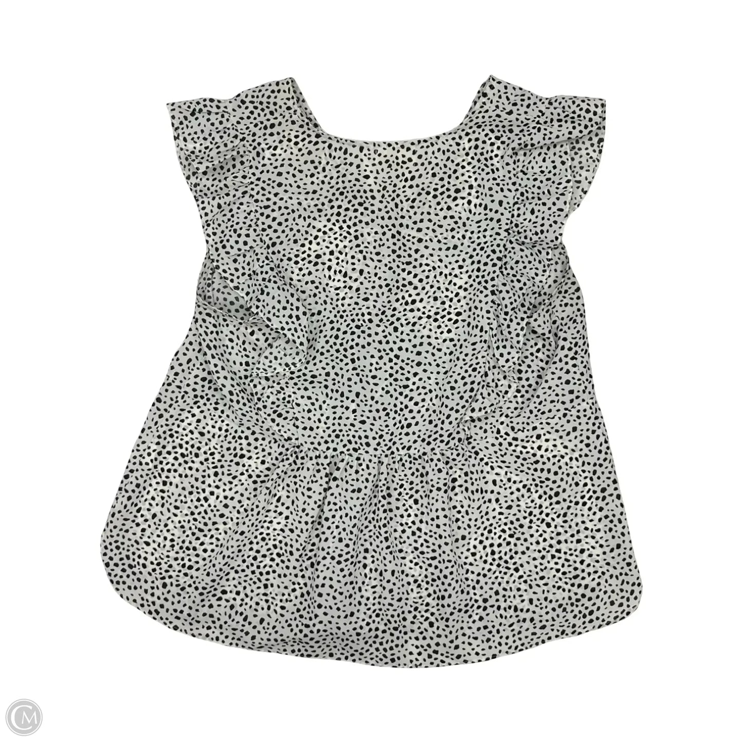 Blouse Short Sleeve By Melloday In Black & White, Size: Xl