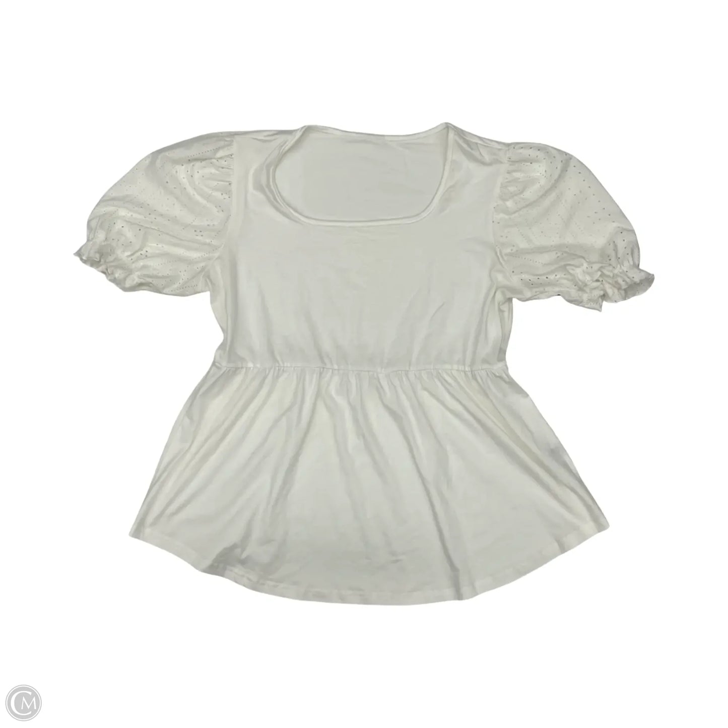 Top Short Sleeve By Cmf In White, Size: Xl