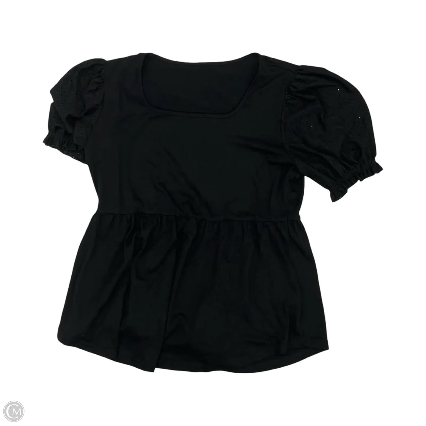 Blouse Short Sleeve By Cmf In Black, Size: Xl