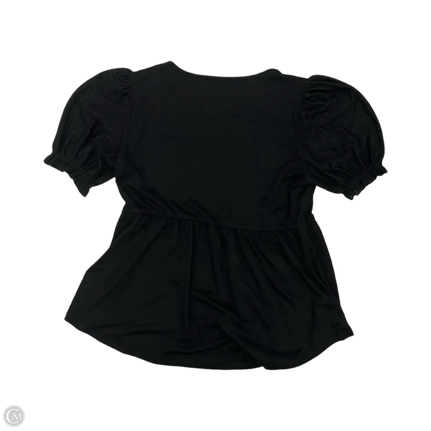 Blouse Short Sleeve By Cmf In Black, Size: Xl