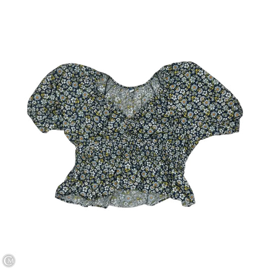 Blouse Short Sleeve By Old Navy In Blue, Size: Xxl