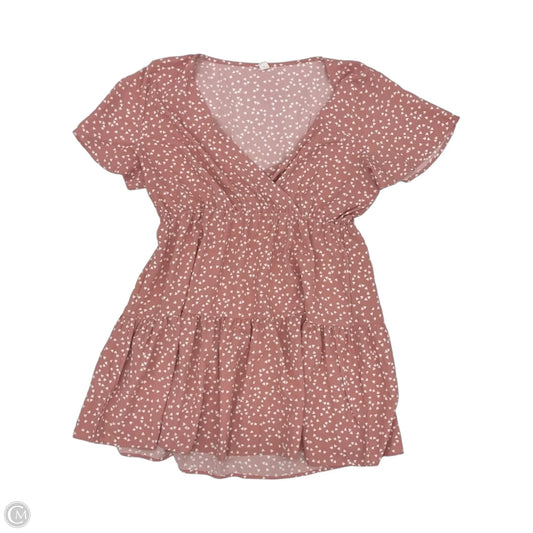 Dress Party Short By Cmf In Pink & White, Size: 3x