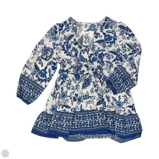 Dress Party Short By Cmf In Blue & White, Size: 3x