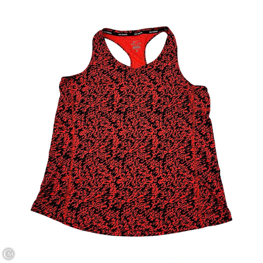 Athletic Tank Top By Nike In Black & Orange, Size: Xl