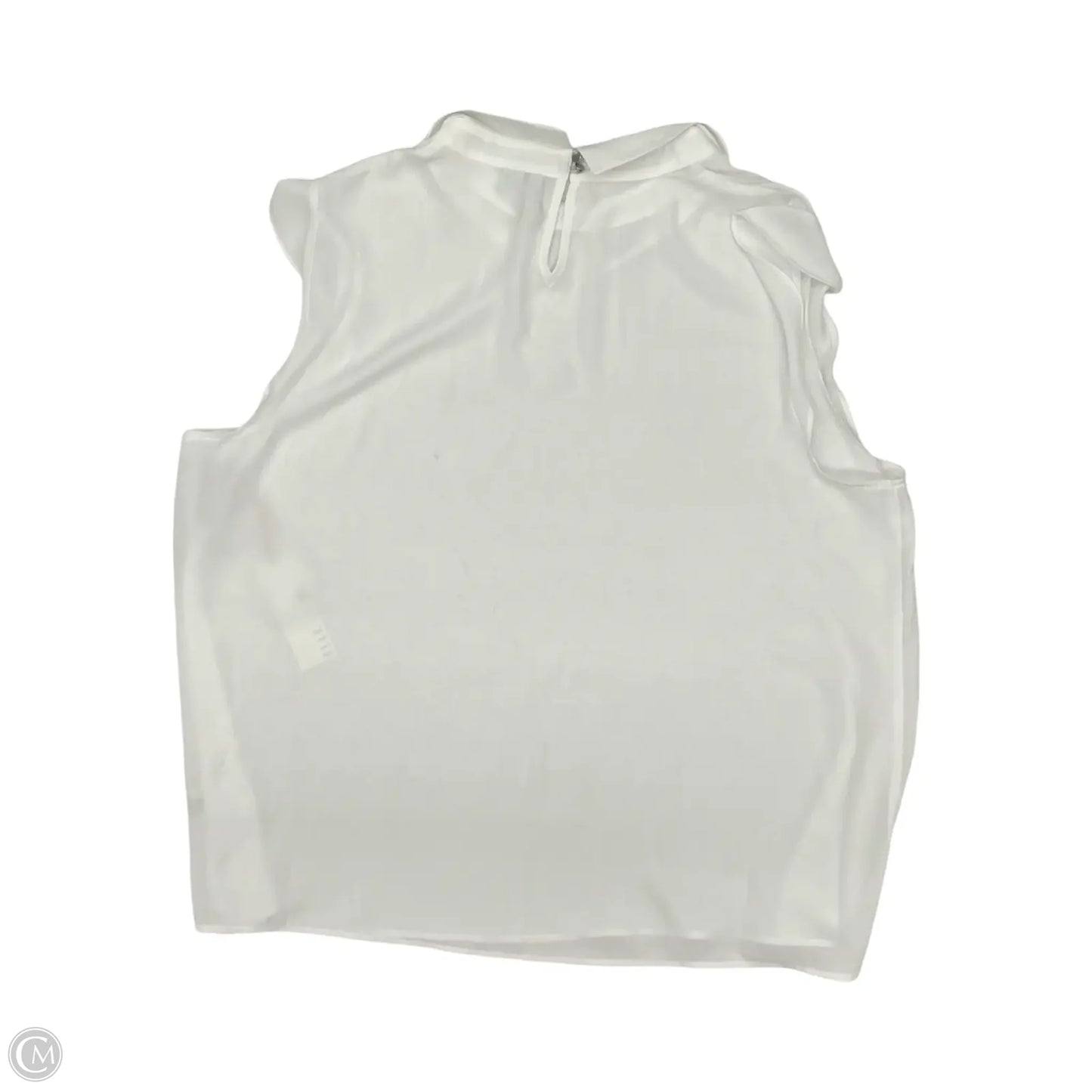 Blouse Sleeveless By Elle In White, Size: Xl