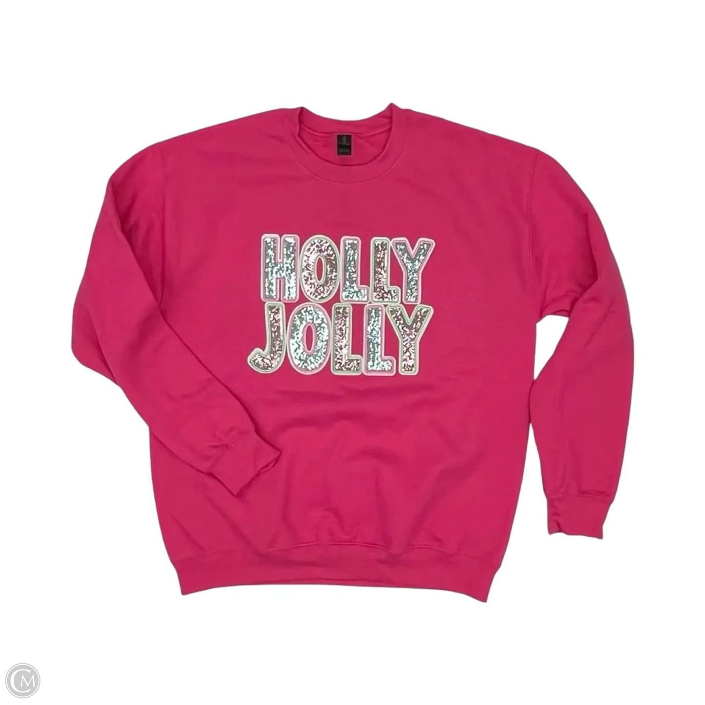 Sweatshirt Crewneck By Gildan In Pink, Size: M