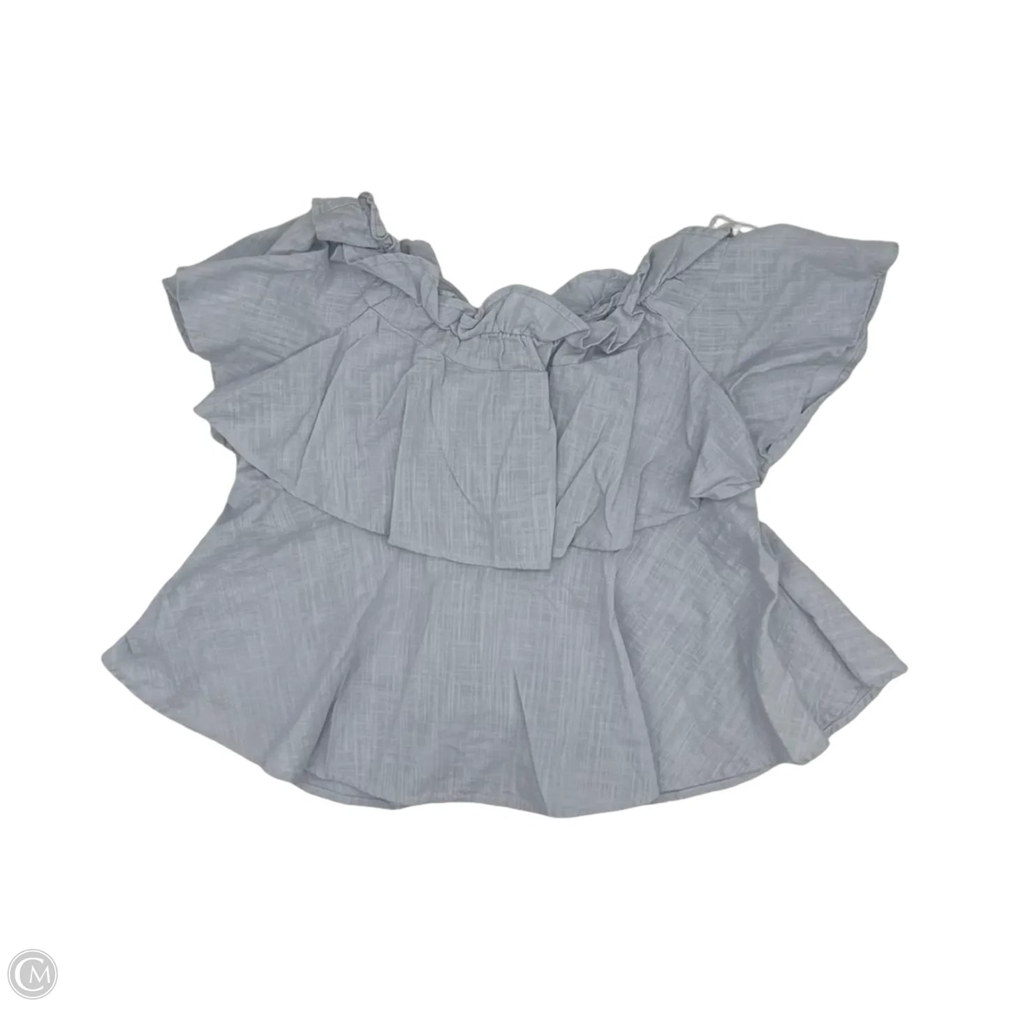 Blouse Short Sleeve By Beachlunchlounge In Blue, Size: L