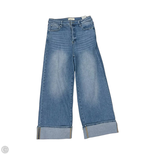 Jeans Wide Leg By Risen In Blue Denim, Size: 12