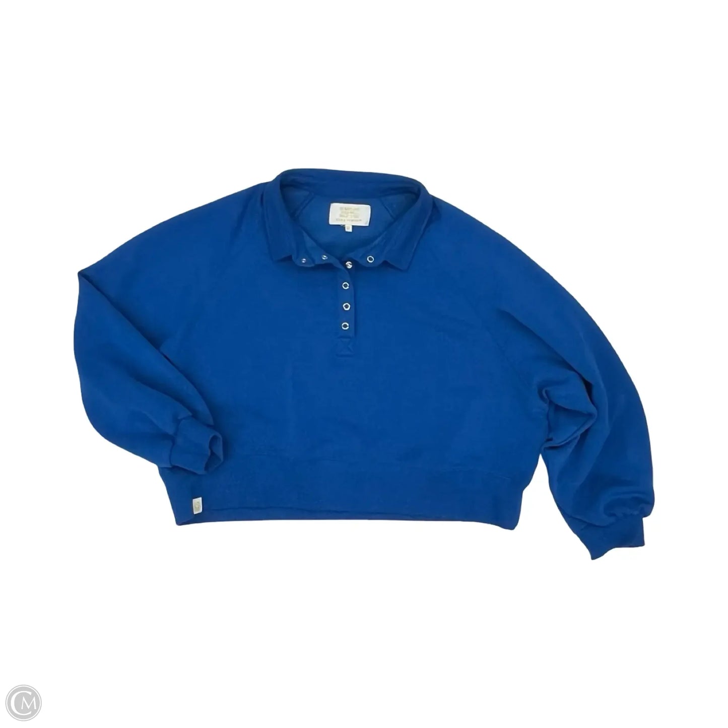 Sweatshirt Collar By Simply Southern In Blue, Size: M