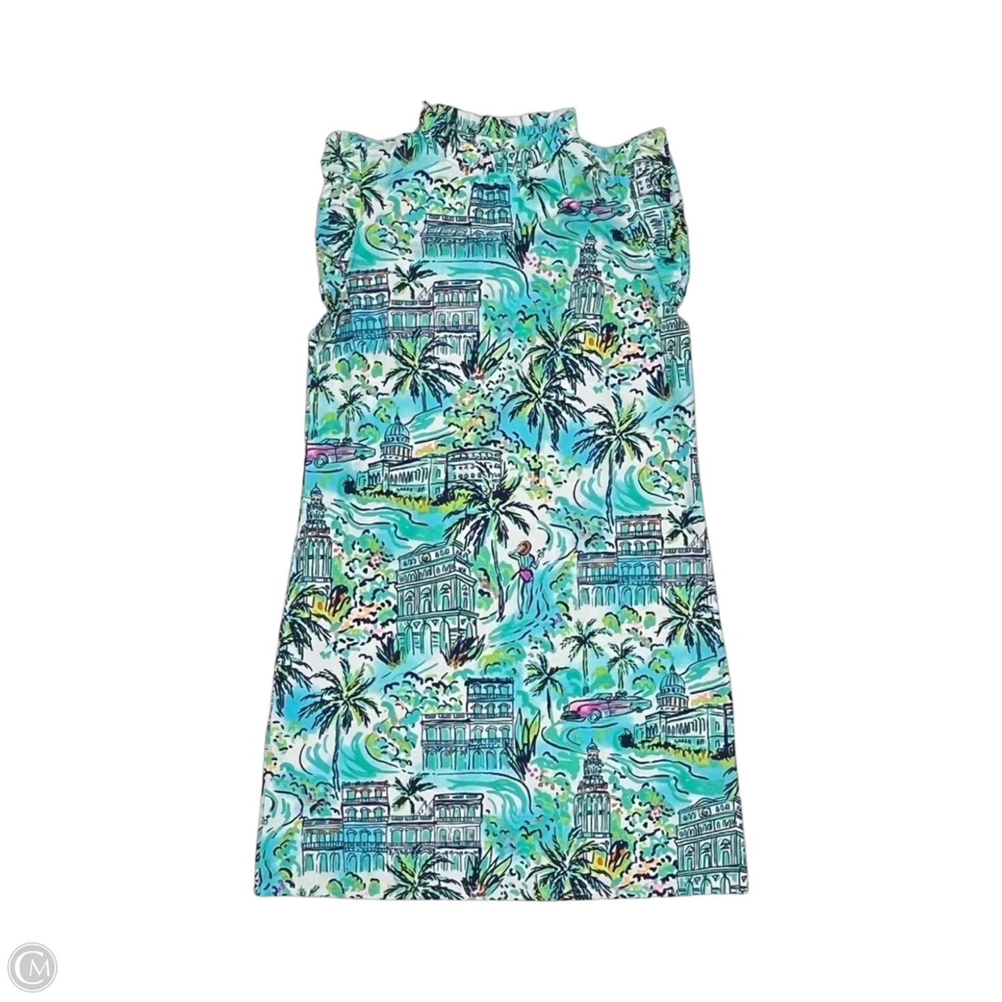 Dress Party Short By Aryeh In Blue & White, Size: M