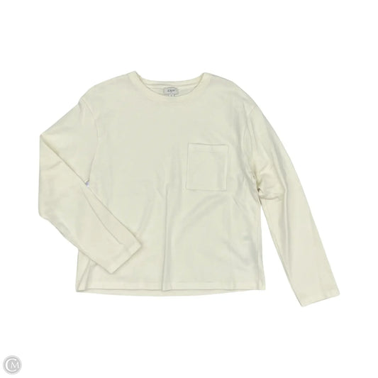 Top Long Sleeve By J. Crew In Cream, Size: S