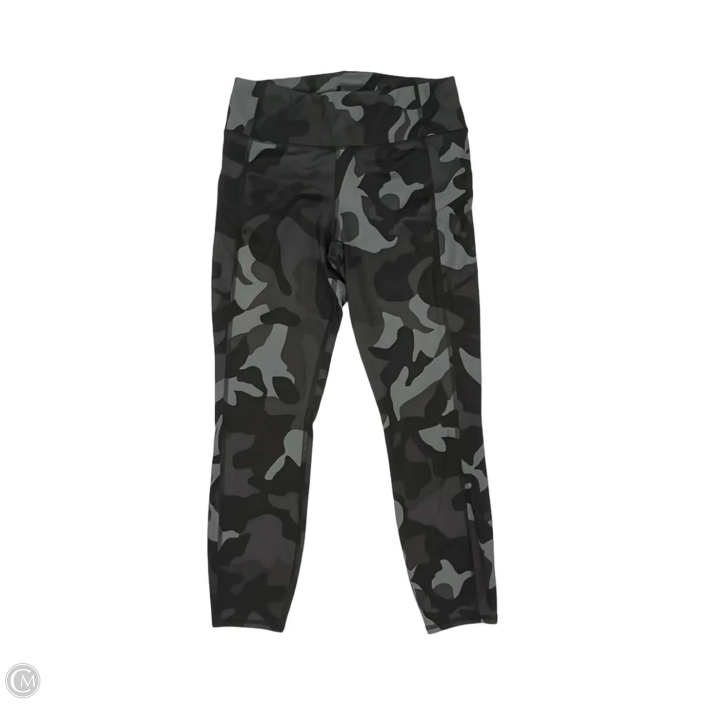 Athletic Leggings By Athleta In Black & Grey, Size: M
