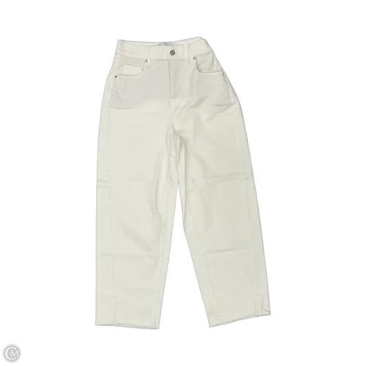 Jeans Wide Leg By White House Black Market In Cream, Size: 0
