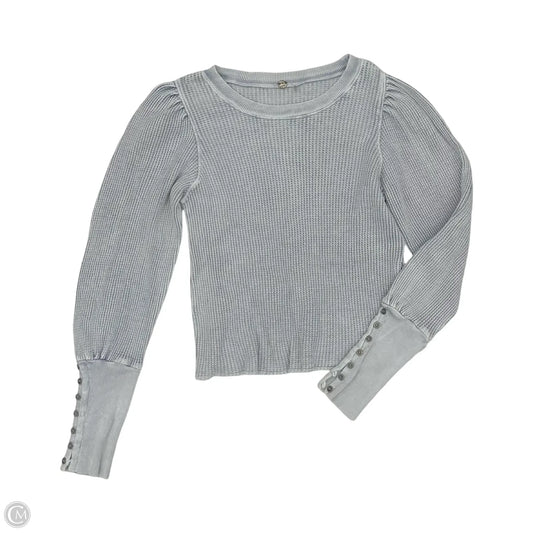 Top Long Sleeve By Free People In Blue, Size: L