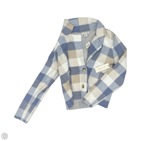 Sweater Cardigan By Rachel Zoe In Blue & White, Size: Xl