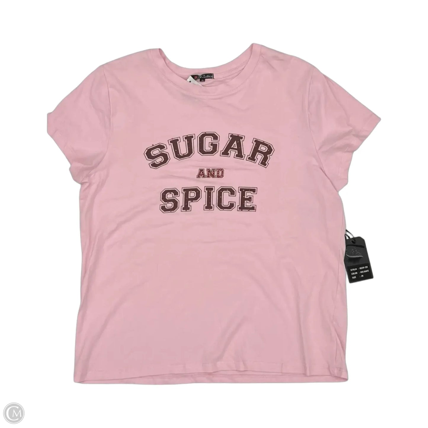 Top Short Sleeve By Clothes Mentor In Pink, Size: 2x
