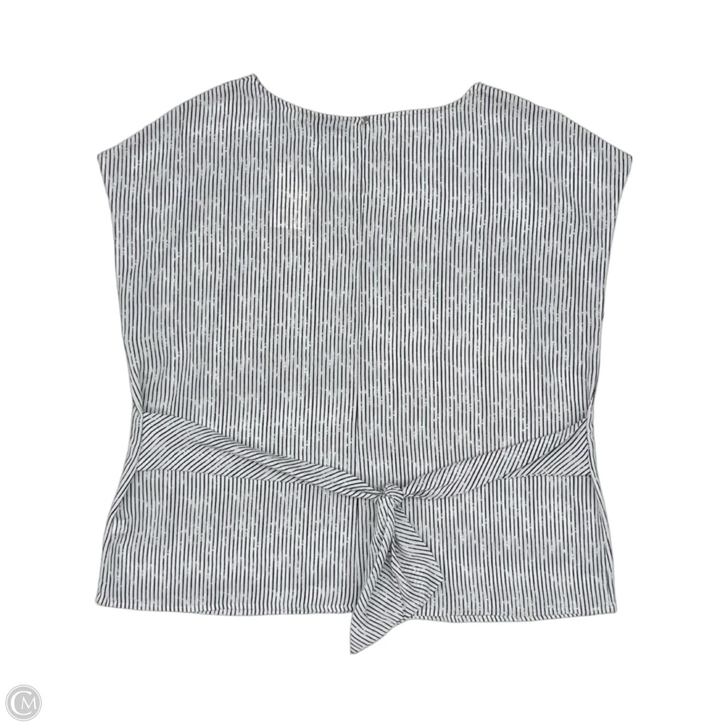 Blouse Short Sleeve By Apt 9 In Black & White, Size: Xl