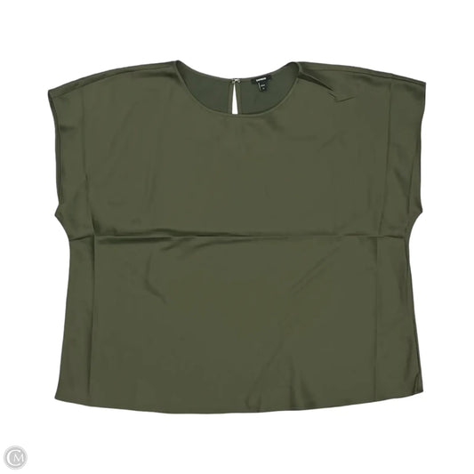 Blouse Short Sleeve By Express In Green, Size: Xl