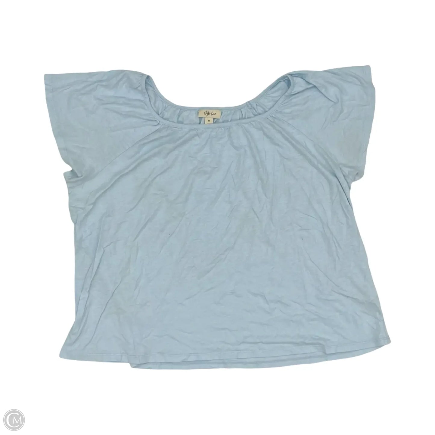 Top Short Sleeve By Style And Company In Blue, Size: 2x
