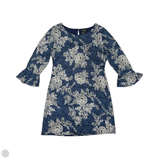 Dress Work By Papillion In Blue & White, Size: Xl