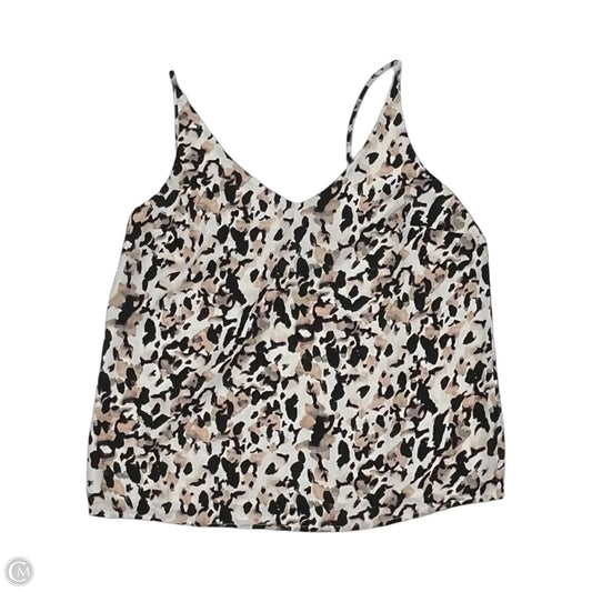Blouse Sleeveless By Banana Republic In Black & Tan, Size: M