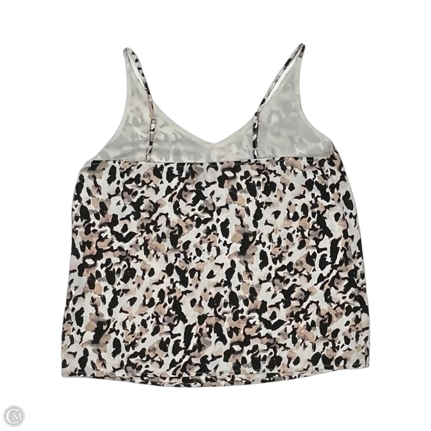 Blouse Sleeveless By Banana Republic In Black & Tan, Size: M