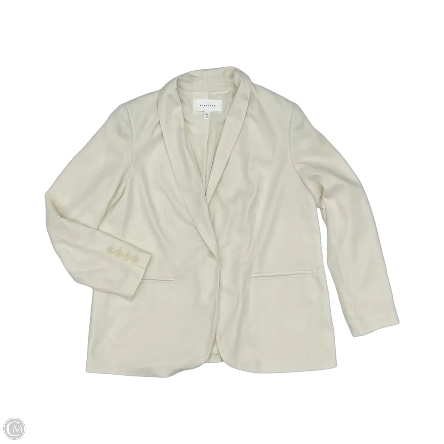 Blazer By Popsugar In Cream, Size: Xl