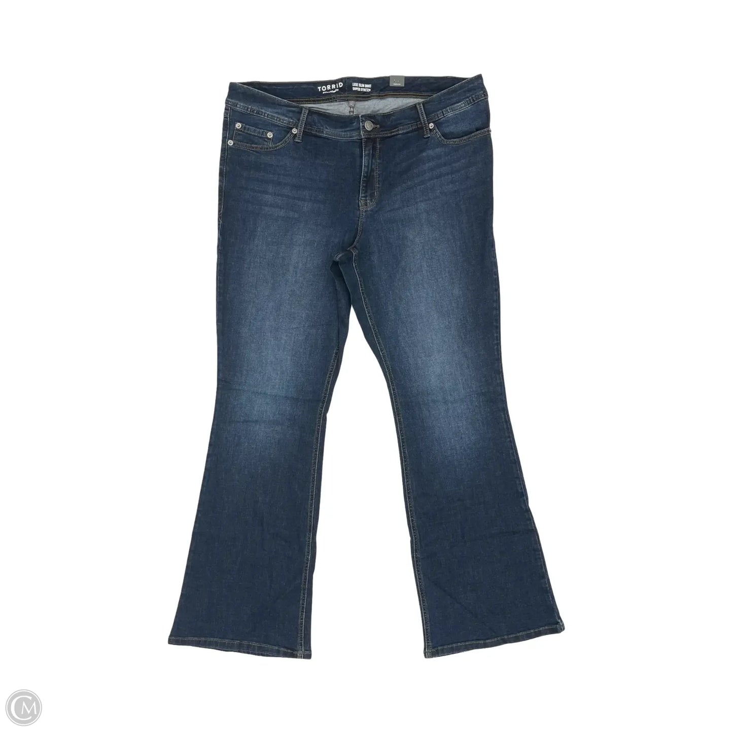 Jeans Flared By Torrid In Blue Denim, Size: 20