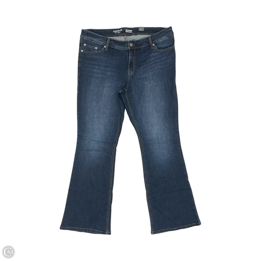 Jeans Flared By Torrid In Blue Denim, Size: 20