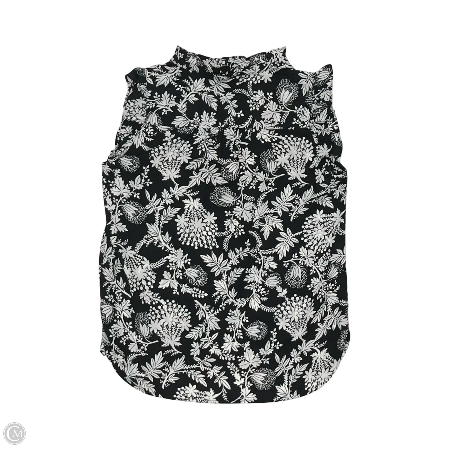 Blouse Short Sleeve By Loft In Black & White, Size: Xs