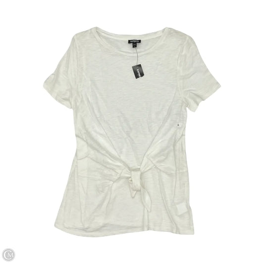 Top Short Sleeve By Express In White, Size: S
