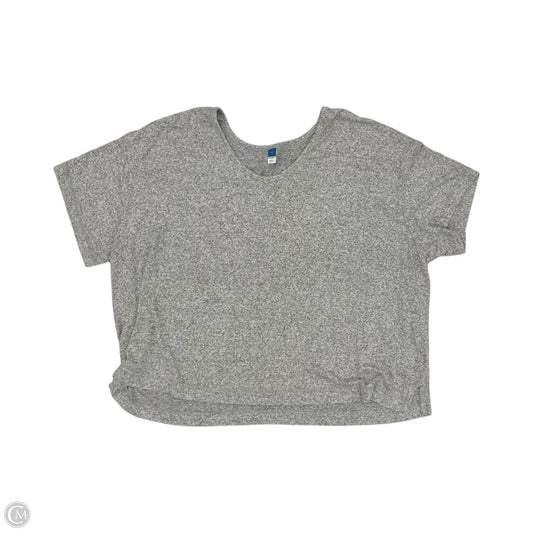 Top Short Sleeve By Old Navy In Grey, Size: 3x