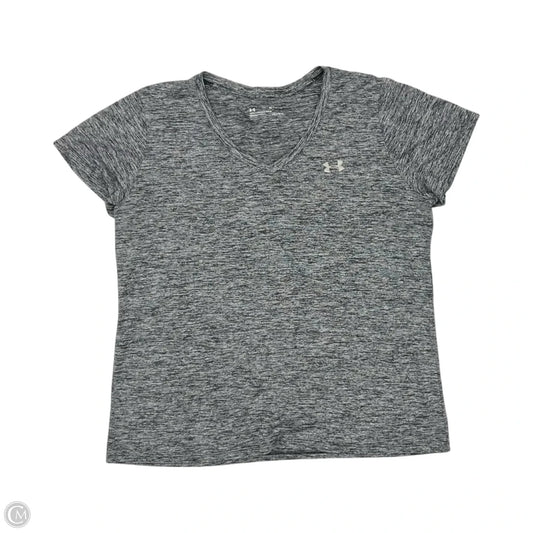 Athletic Top Short Sleeve By Under Armour In Grey, Size: Xl