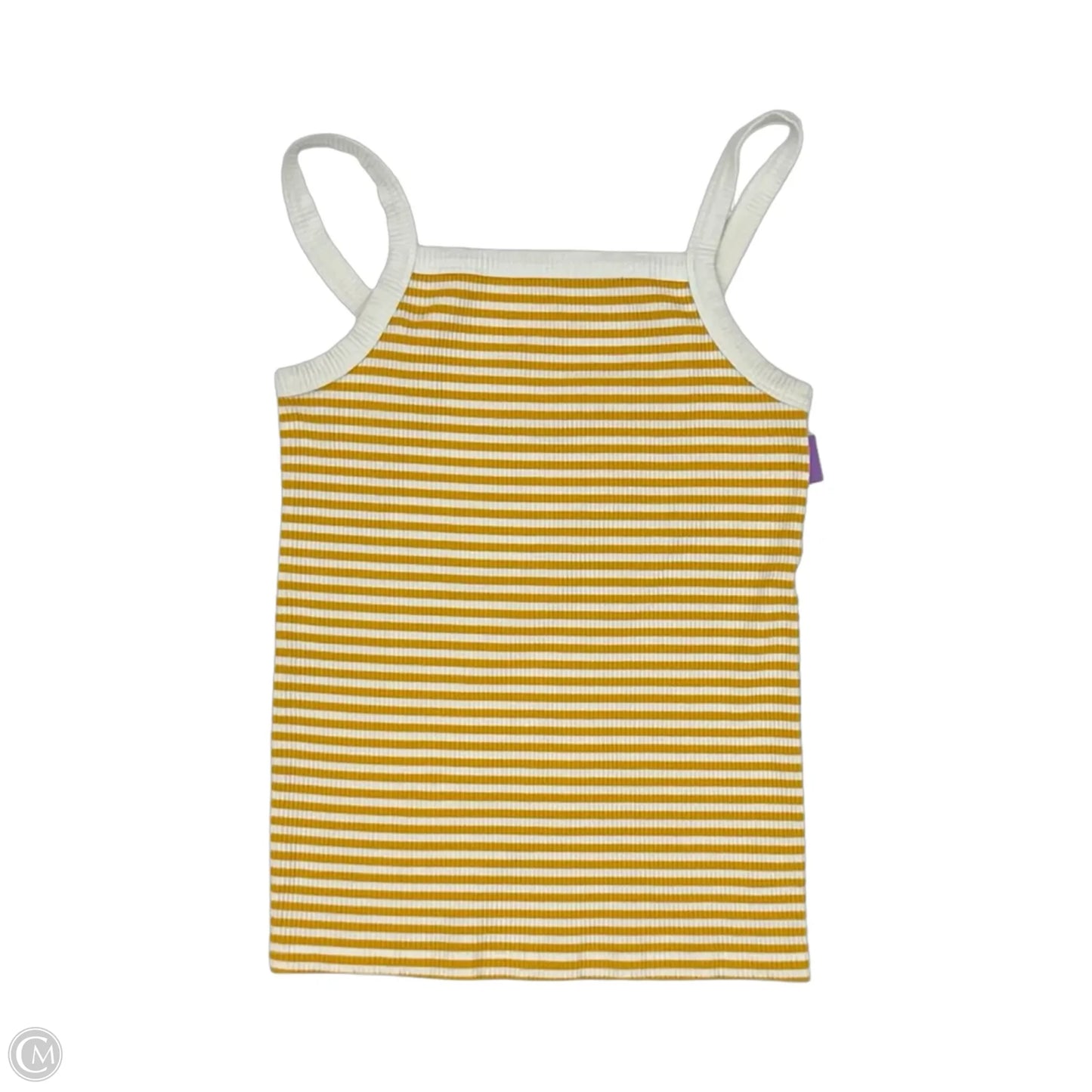 Tank Top By Old Navy In White & Yellow, Size: L