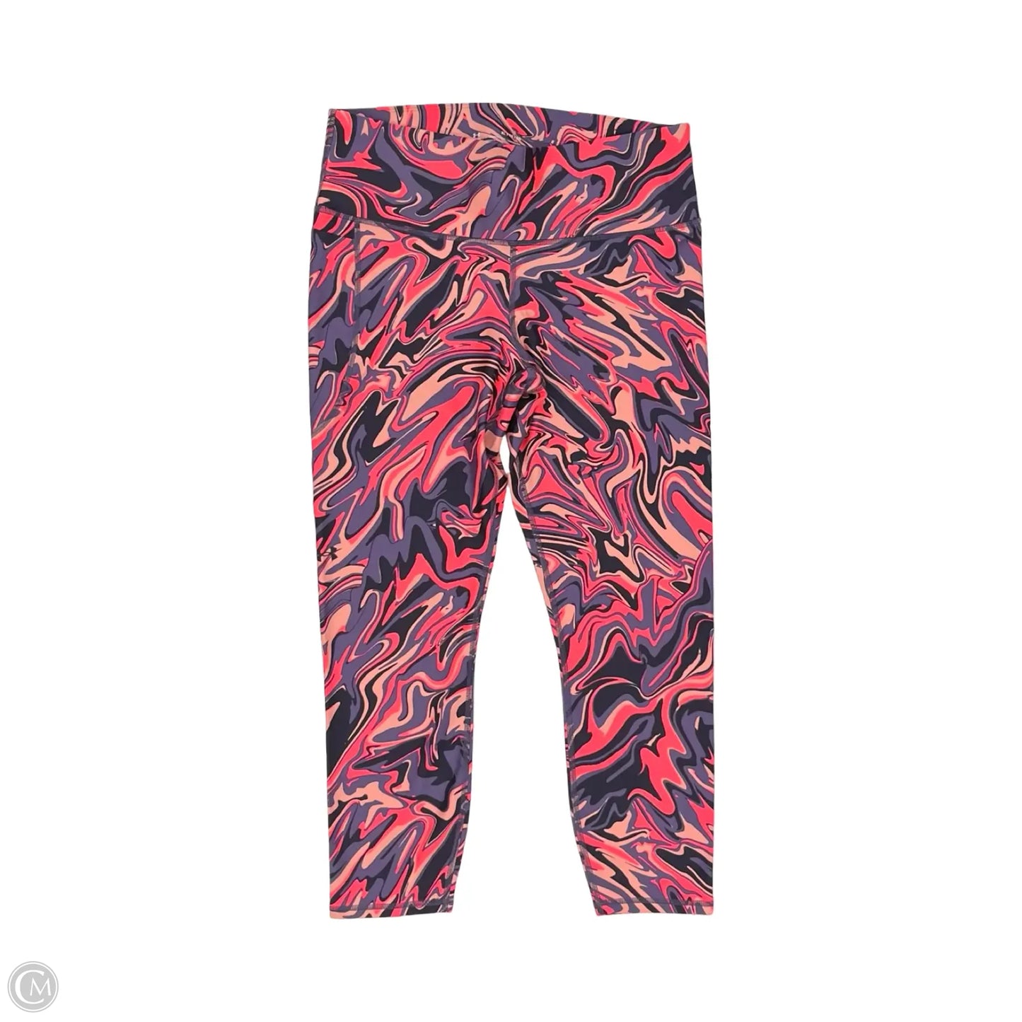 Athletic Leggings By Under Armour In Pink & Purple, Size: Xl