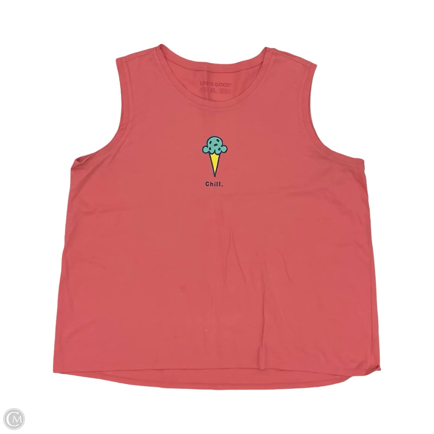 Top Sleeveless By Life Is Good In Pink, Size: Xl