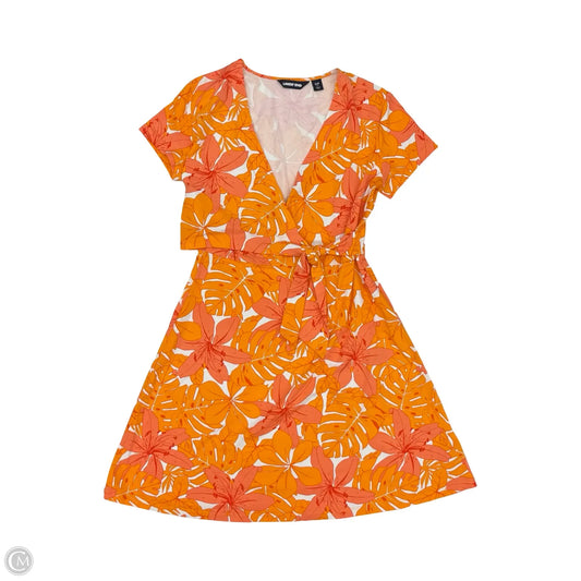 Dress Party Short By Lands End In Orange & White, Size: S