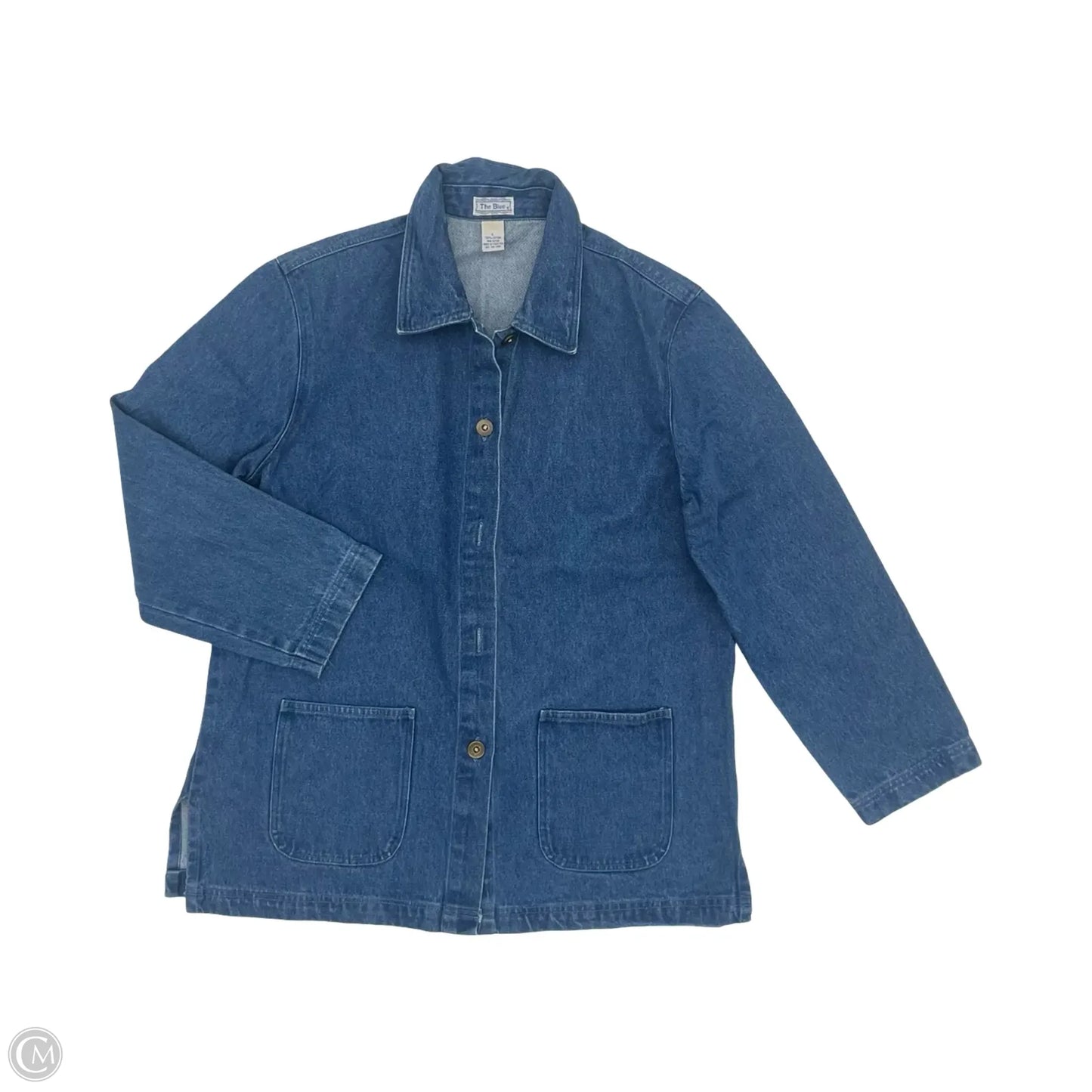 Jacket Denim By Clothes Mentor In Blue Denim, Size: L