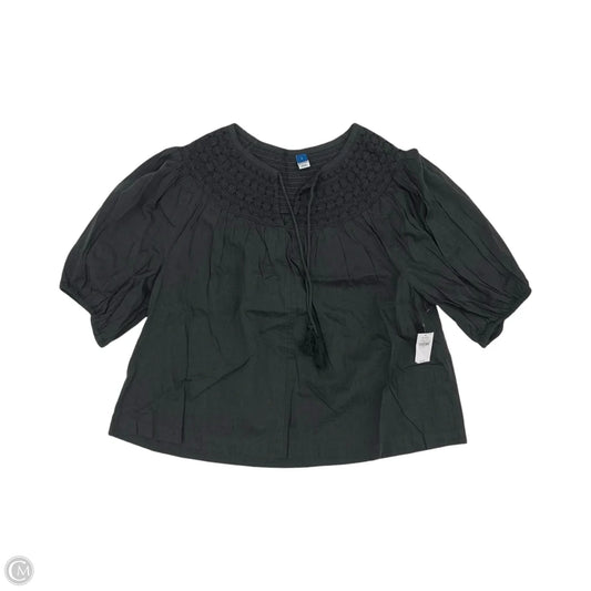 Blouse Short Sleeve By Old Navy In Grey, Size: L