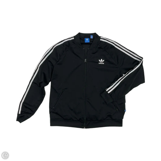Athletic Jacket By Adidas In Black & White, Size: Xl