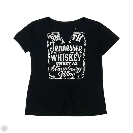 Top Short Sleeve By Cmf In Black & White, Size: 2x
