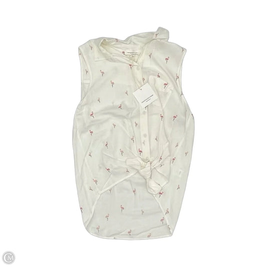 Blouse Sleeveless By Beachlunchlounge In Pink & White, Size: M