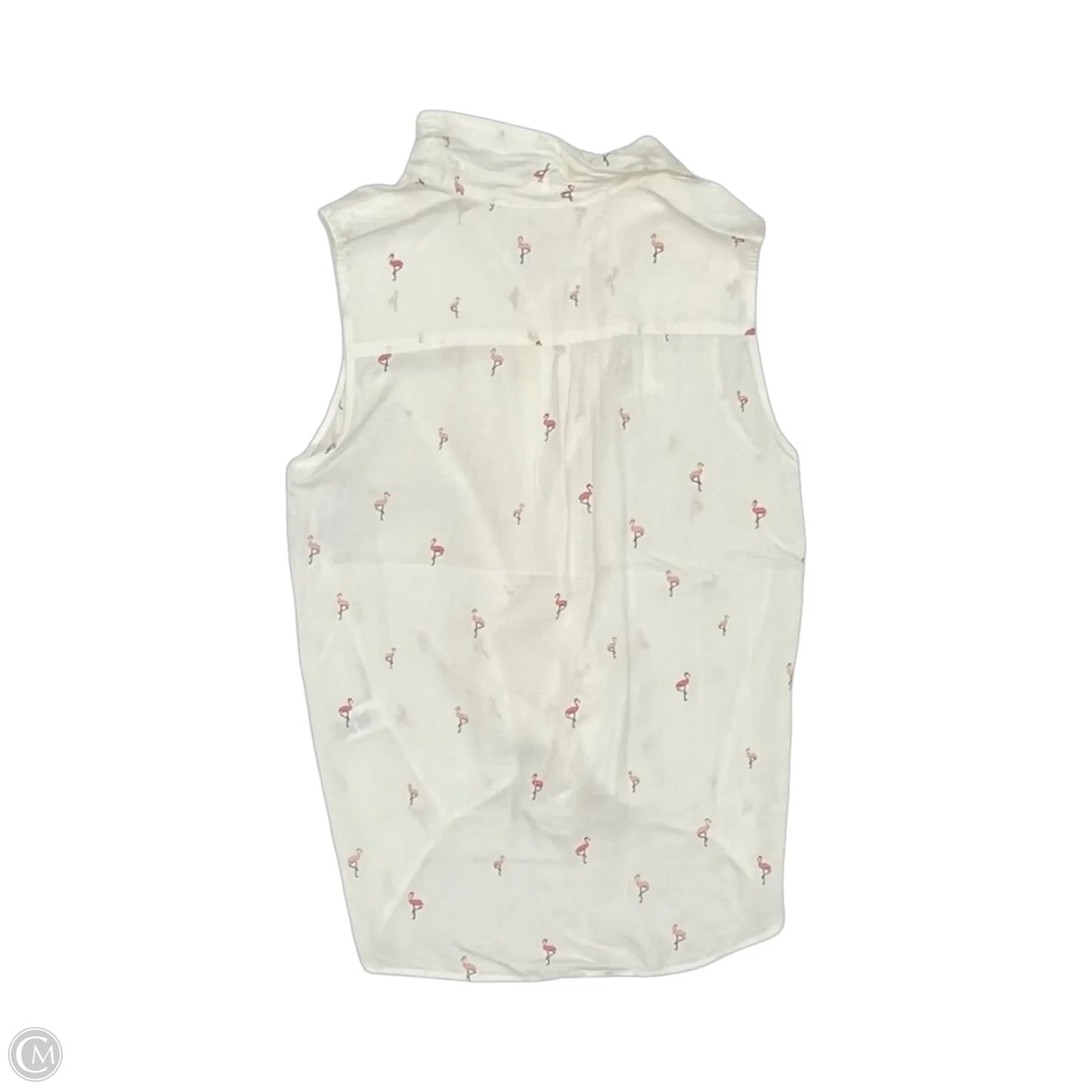 Blouse Sleeveless By Beachlunchlounge In Pink & White, Size: M