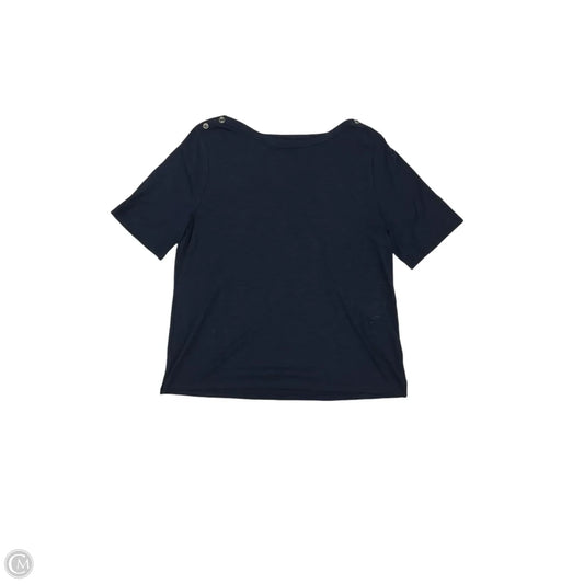 Top Short Sleeve By Talbots In Navy, Size: Xl