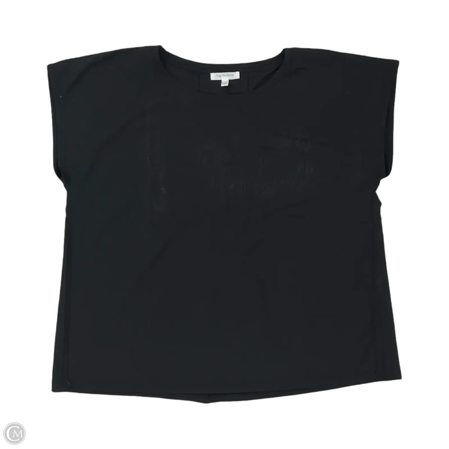 Blouse Short Sleeve By Talbots In Black, Size: L