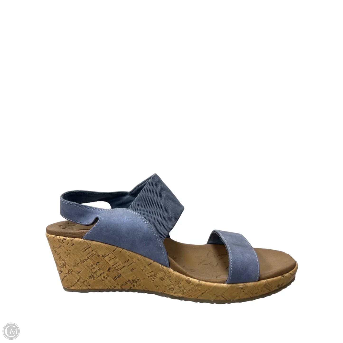 Sandals Heels Wedge By Skechers In Blue, Size: 9